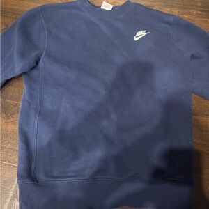 Nike Men's Deep navy  Blue Crewneck Sweater